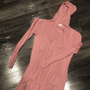 Long mauve cardigan